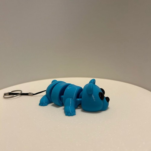 Bear keychain new, blue color