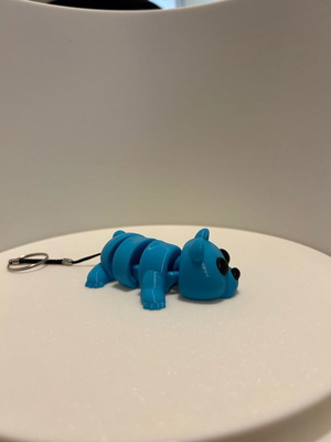 Bear keychain new, blue color