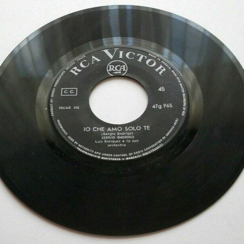 Sergio Endrigo 7" vinyl record used, Io Che Amo Solo Te