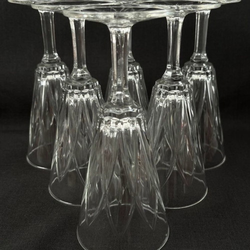 VMC Reims French vintage champagne glasses set of 6