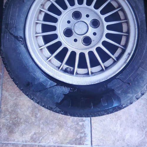 BMW E21 aluminum rims set of 3 used, 13'' 4x100