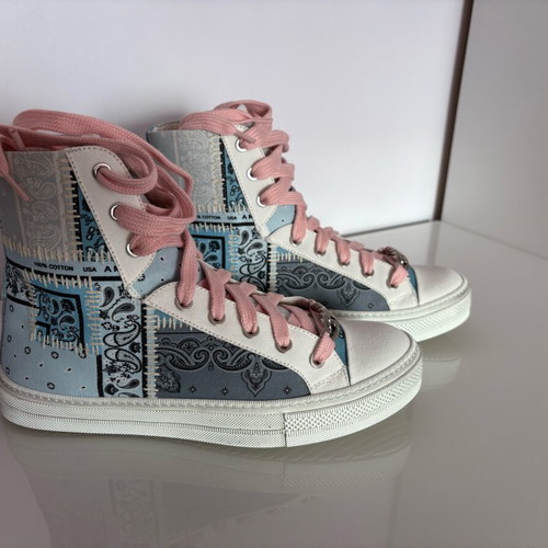 Amiri High Rise sneakers with Paisley bandana pattern like new