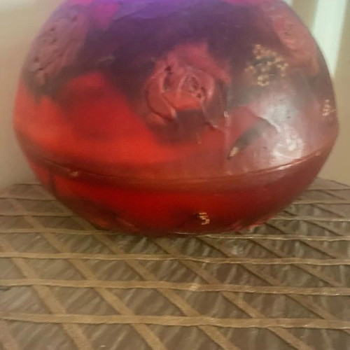 Candle table lamp, circumference 90 cm, height 22 cm