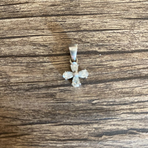 Silver cross with stones like new