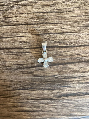 Silver cross with stones like new
