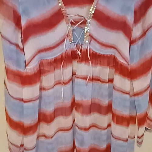 Kaftan dress like new, blue and red, size L