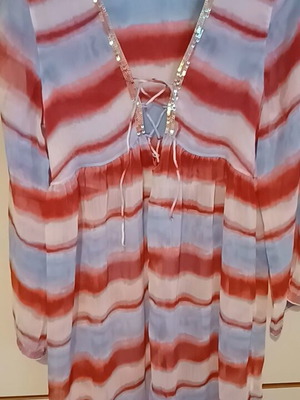 Kaftan dress like new, blue and red, size L