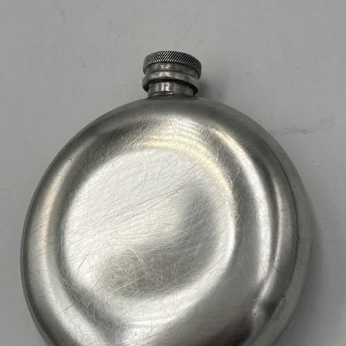 Sheffield Rose English Pewter flask used, about 10cm