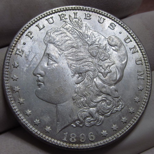1896 Morgan Silver Dollar new, American silver