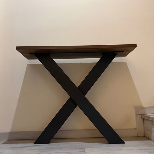 Entrance buffet like new, walnut wood with anthracite iron bases