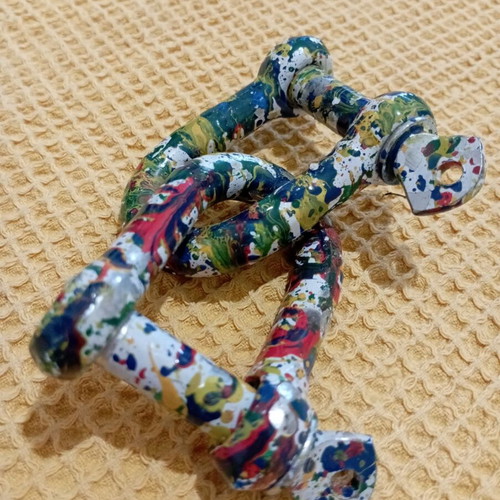 Modern decorative sculpture chain links, pop art style