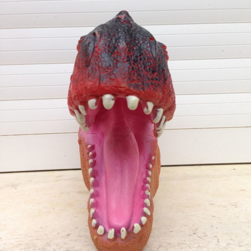 Realistic latex puppet head T-Rex red like new