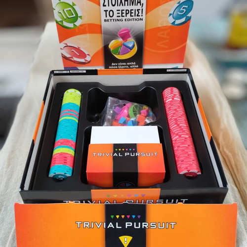 Trivial Pursuit Betting Edition board game new Greek version