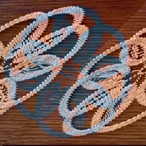 Салфетка полназ нова, плетена на една кука