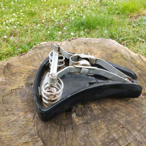 Vintage bicycle saddle used with springs