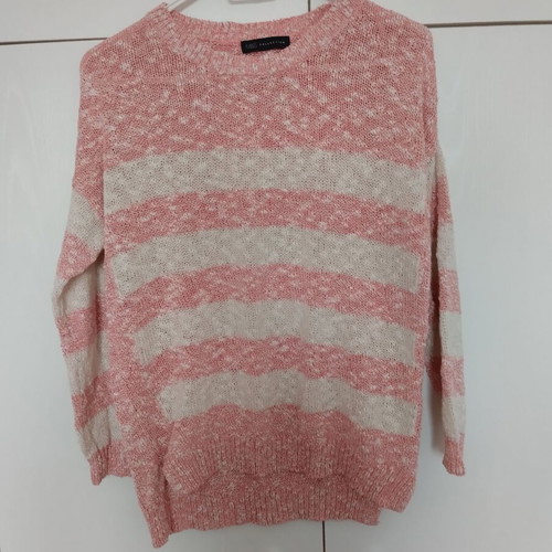 Marks & Spencer cotton sweater used in pink and white, sizes S M L