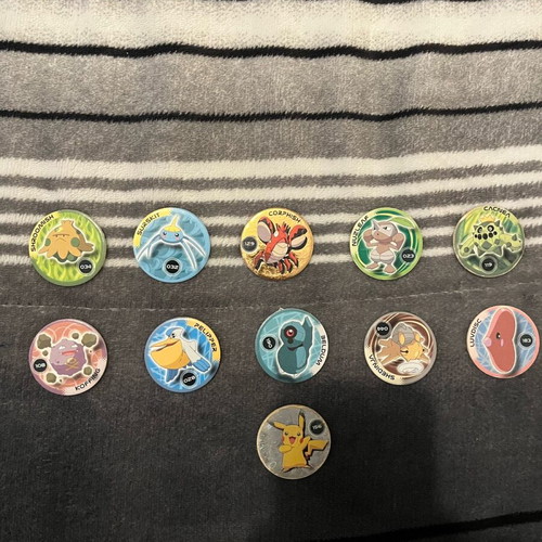 Pokemon collectible tags used, set of 11 pieces
