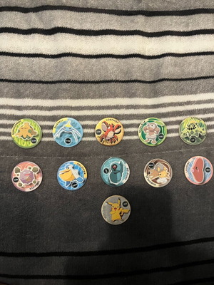 Pokemon collectible tags used, set of 11 pieces