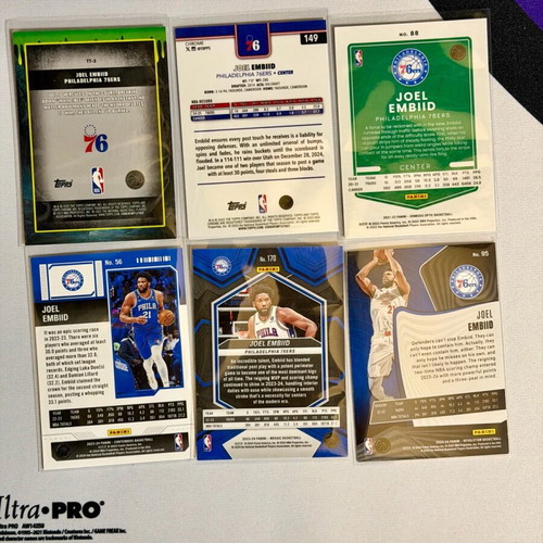 Joel Embiid Set of 8 Philadelphia 76ers Cards New