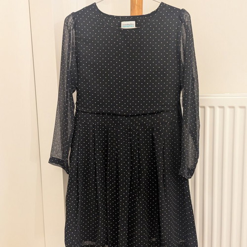Compañía Fantástica Polka Dot Mini Dress like new, black and white