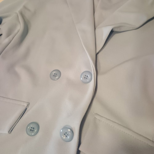Women's fabric style blazer and pants set like new, blue