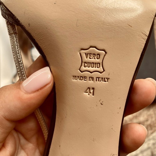 Pelle Moda Di Beatrice lace-up high-heels like new, black and gold