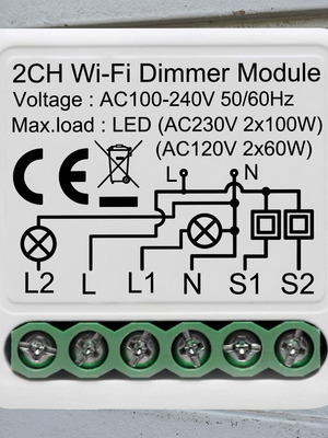 Geyer GS-D2CH WiFi Dimmer 2 καναλιών Smart Home καινούργιο