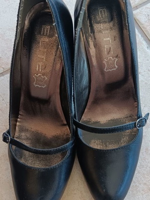Elite leather pumps size 38 like new, black