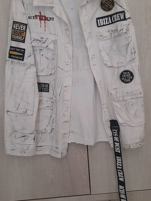 Jacket Custom σαν καινούργιο, oversize, μαύρο και άσπρο
