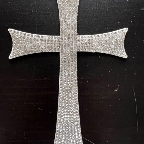 Cross stickers in silver rhinestone color new