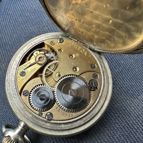 Omega Swiss Made pocket watch used, visible dial marks