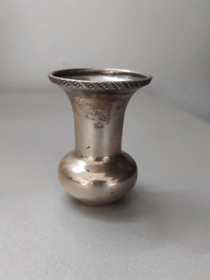 Decorative vintage silver jar used