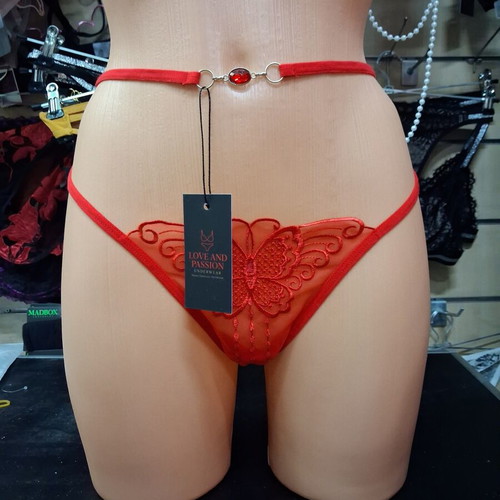 Red sensual string with butterfly and waist jewelry new