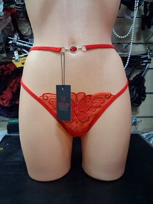 Red sensual string with butterfly and waist jewelry new