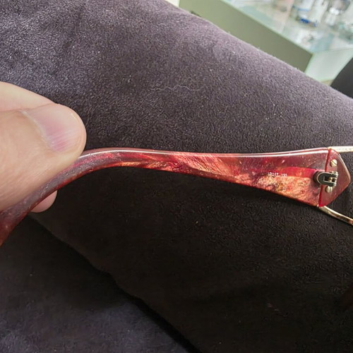 Roberto Cavalli glasses frame collectible, like new, red and gold