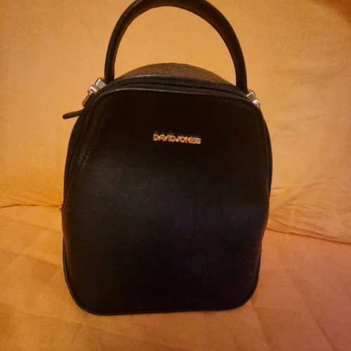 David Jones backpack like new, black, small capacity