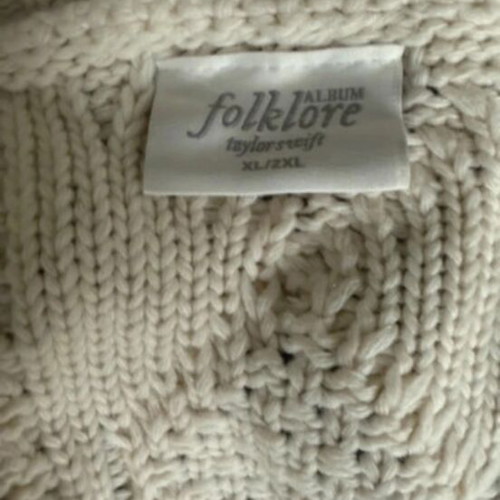 Taylor Swift Folklore Cardigan XL 2XL like new, white and purple