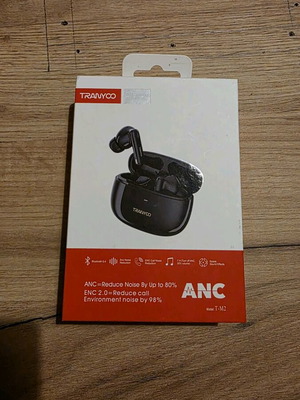 Wireless earbuds new, black with silicone cushion