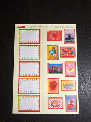 PTT Post Netherlands 1998 stamp sheet with stickers, new