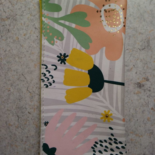 Pencil case with floral design