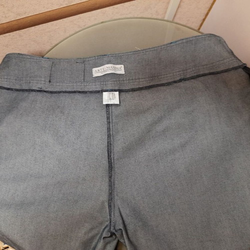 Arte Maxima women's summer jeans like new, blue-gray with embroidery, size XXL-5XL