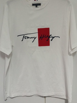 Tommy Hilfiger men's t-shirt XXL like new, organic cotton, white