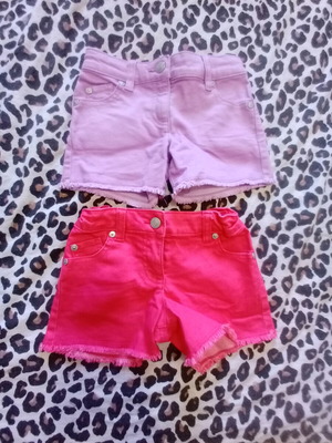 Benetton children's shorts like new, size 104 cm, pink and purple