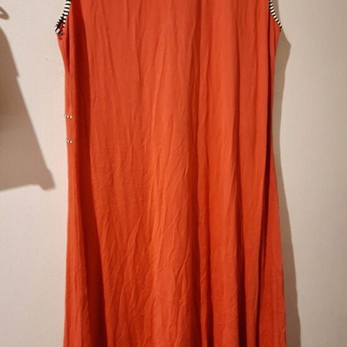 Orange-red elastic dress new, size L