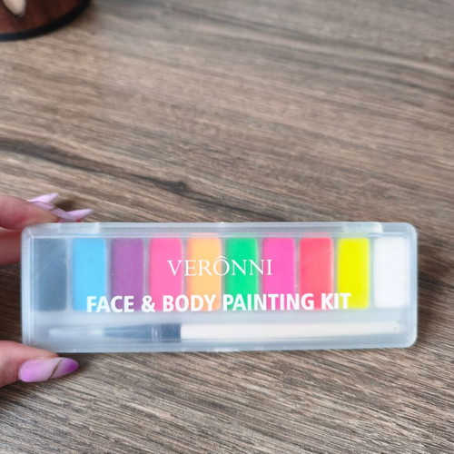 Face and body painting palette new with fluorescent colors