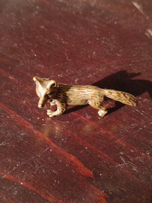 Bronze fox figure like new
