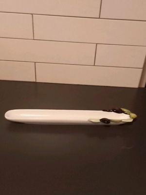 Ceramic olive serving dish white like new