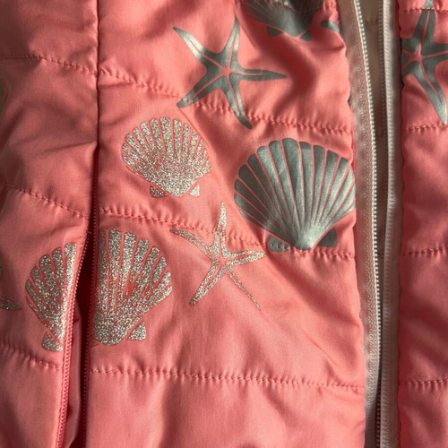 Alouette girls' sleeveless jacket used, double face, ages 4-6, pink