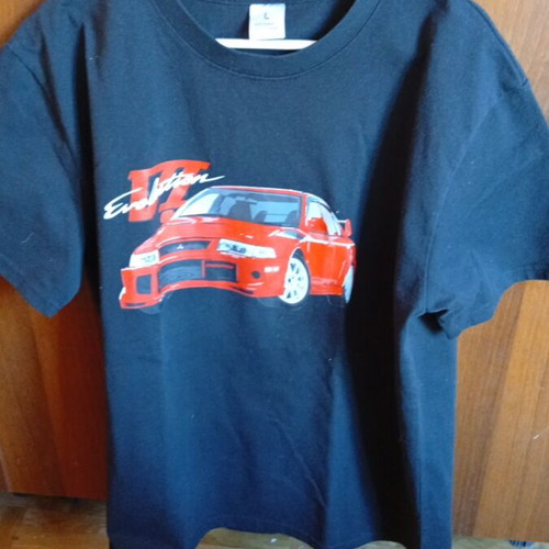 Mitsubishi Lancer Evo 4 aftermarket T-shirt, black, size L