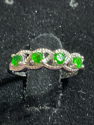 Diopside ring one size with authentic stone